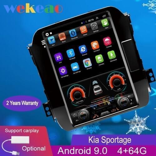 WEKEAO 10.4" Vertical Screen Tesla Android 9.0 Car Radio For KIA Sportage Car Multimedia Player Stereo Auto GPS 4G BT 2010