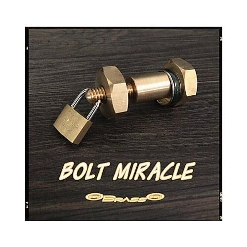 Bolt Miracle (Brass) Close Up Magic Tricks Gimmick Ring Come Into Bolt For Professional Magicians Bar Illusions Props Mentalism