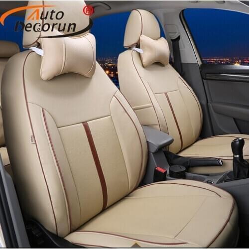 AutoDecorun PVC leather cover seat car for Kia Carnival seat covers cars cushion 2006-2018 seat supports accessorie Full Sets