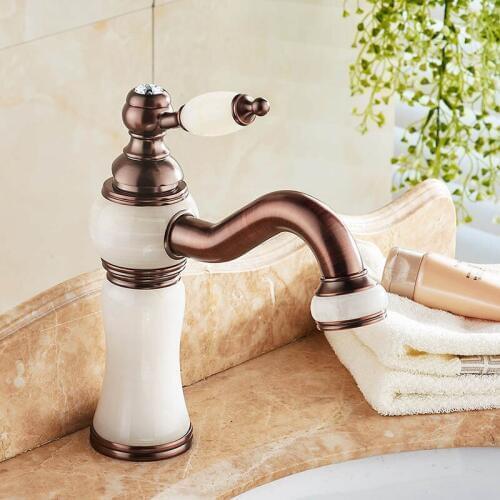 Decorative Brass Bathroom Faucet Vanity Vessel Cabinet Basin faucet Mixer Tap Cold Hot Water taps