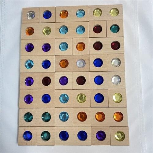 Wooden 128pcs Gem Blocks for Kids Stacking Toys Creative Game Baby Jenga Blocks Nordic Wood Gem Toys Sensory Educational Toys