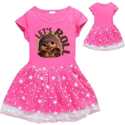 Kids Dress Girls Raya and The Last Dragon Princess Dresses 2021 Summer Short Sleeve Net Yarn Party Costume Children Clothing