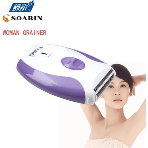 KEMEI Three In One Epilator Electric Hair Removal Purple Lady Shaver Rechargeable Epilator Women Bikinis Shaving Products Body