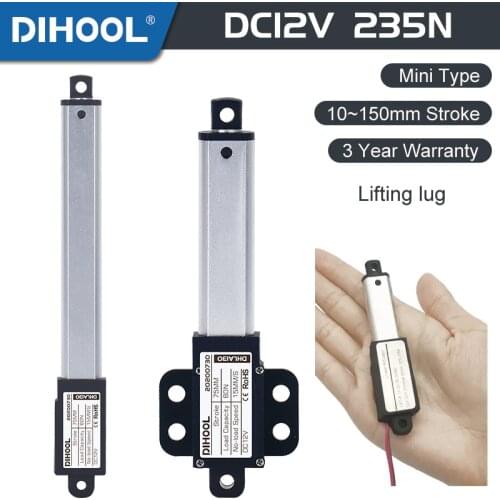 Mini Electric Linear Actuator 10mm 30mm 50mm 100mm DC 12V Micro Motor Controller Toy Telescopic Piston 10inch Window Box Opener