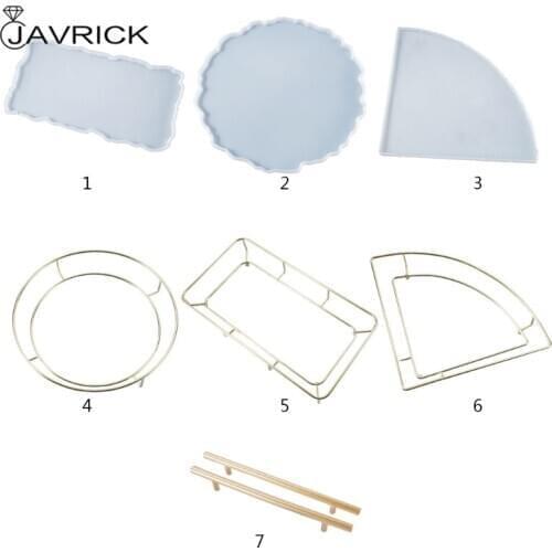 Crystal Epoxy Resin Tray Mold Fruit Plate Cup Mat Casting Silicone Mould DIY Crafts Coaster Making Tools