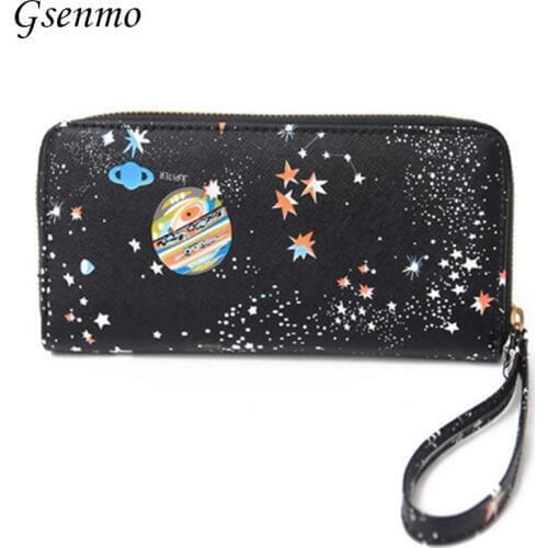 Universe Space Women Wallets Purse Female New Arrival Womens PU Leather Wallets Ladies Clutch Phone Bag Carteira Feminina