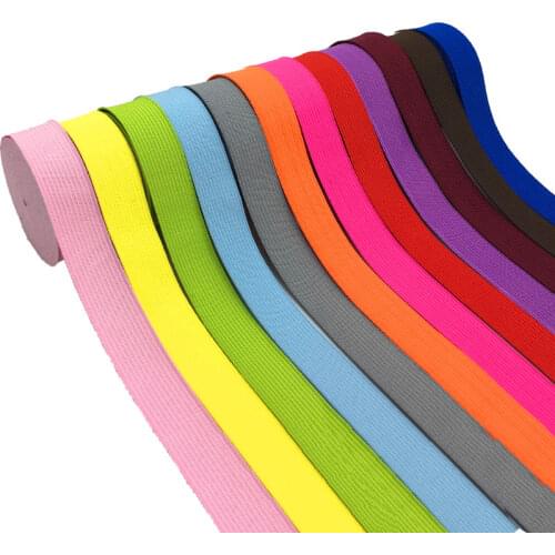 20mm Colorful Elastic Bands Flat Rope Rubber Band Line Spandex Ribbon Sewing Lace Trim Waist Band Garment Accessory 5meter