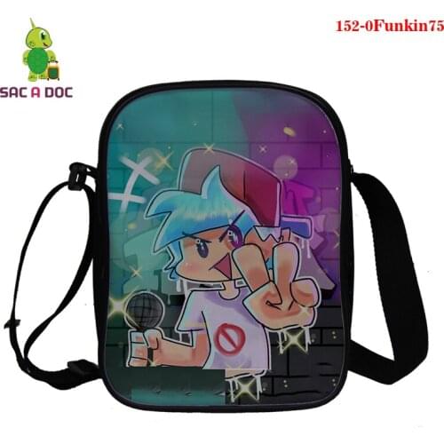 Fashion 3D Friday Night Funkin Messenger Bag Friday Night Funkin Printed Cross Body Cute Bags for Ladies Mini Men Shoulder Bags
