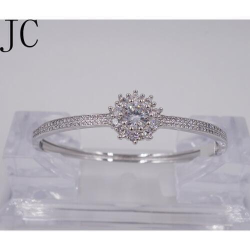 Fashion dubai Jewelry 2018 Cuff Bracelets Bangles For Women High Quality Exquisite Jewelry Zircon For Party Wedding Gift