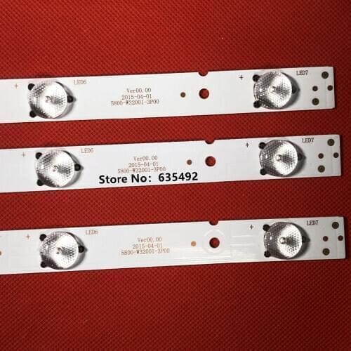 New 3 PCS*7LED 607mm LED backlight strip 5800-W32001-3P00 05-20024A-04A for LC320DXJ-SFA2 32HX4003 CRH-A323535030751AREV1