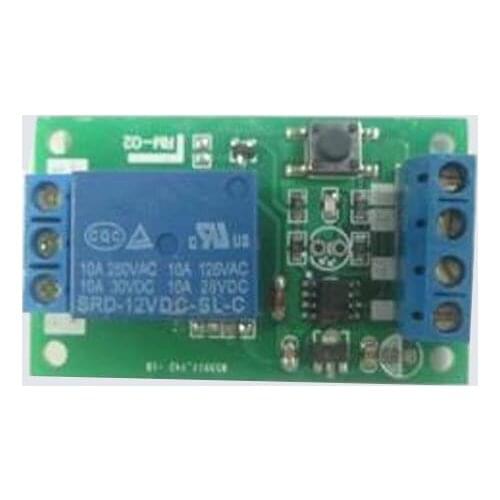 Single - key bistable relay module car modified switch a key start and stop self - locking single - chip microcomputer control 5