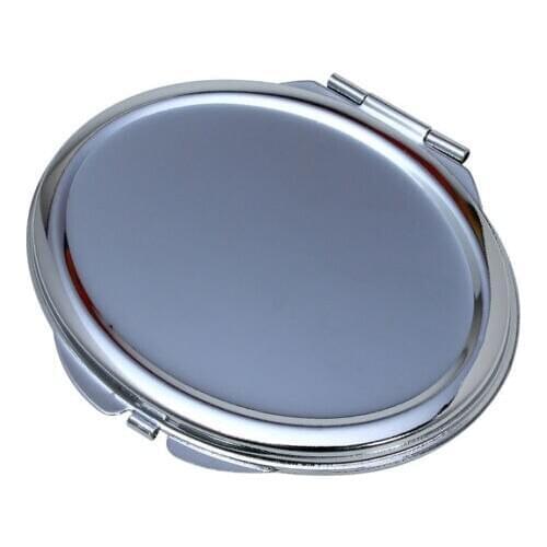 Wholesale Lot of 25 Blank Metal Compact Cosmetic Mirror Cases Oval