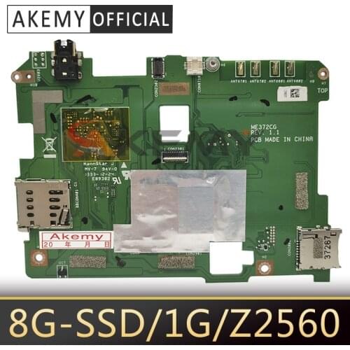 Original Motherboard For Asus Fonepad 7 ME372C ME372CL ME372CG TABLE MOTHERBOARD work free shipping 8G-SSD/1G/Z2560