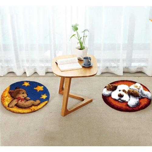 Blank Latch Hook Rug Canvas Carpet Making Fabric 45x45cm/18x18in