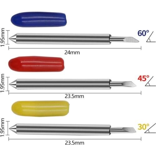 X7YF Cutting Blade 30° 45° 60° Vinyl Cutter Knife Plotter Lettering Blades Spare Part Tungsten Steel High Quality