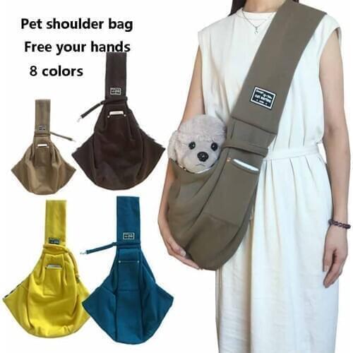 New Portable Outdoor Travel Double Shoulder Strap Backpack Pet Dog Carrier Bag Mesh Front Backpack Dog Head Backpack