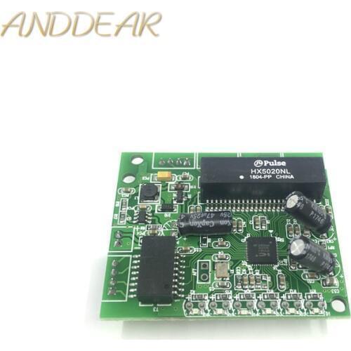 Industrial grade wide temperature low power 4/5 port 10/100Mbps wiring splitter mini pin type micro network switch module