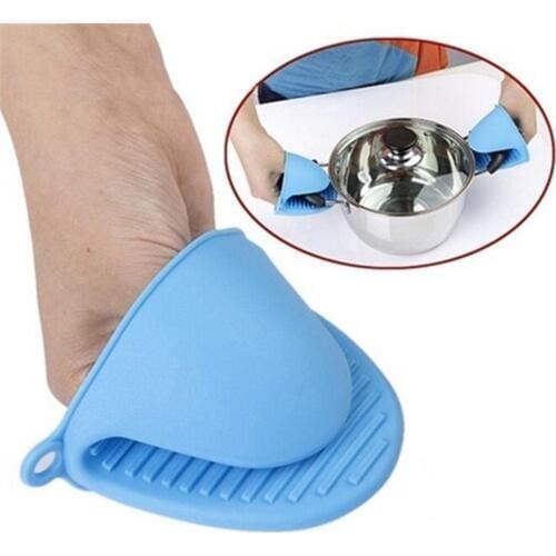 1Pc Heat Resistant Silicone Oven Insulated Glove Anti-slip Pot Bowl Holder Baking Tool Lightweight Kitchen Accessories