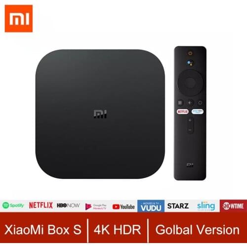 Global Version Xiaomi Mi TV Box S 4K Android 8.1 HDR 2G 8G WiFi BT4.2 Google Cast Netflix Smart TV Box Media Player