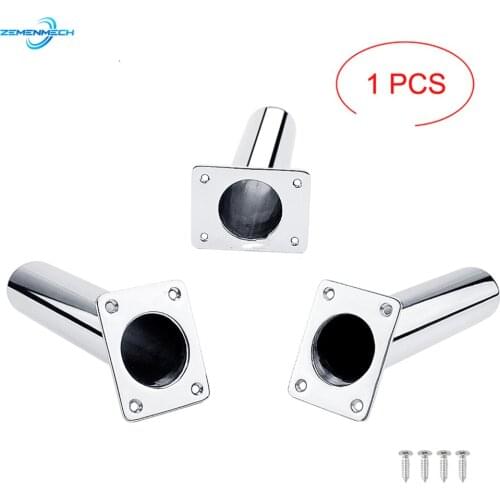 Flush Mount 0 or 20 Degree 316 Stainless Steel Square Shape Flange Fishing Rod Racks Holder Bracket for Boat Fishing Accessories