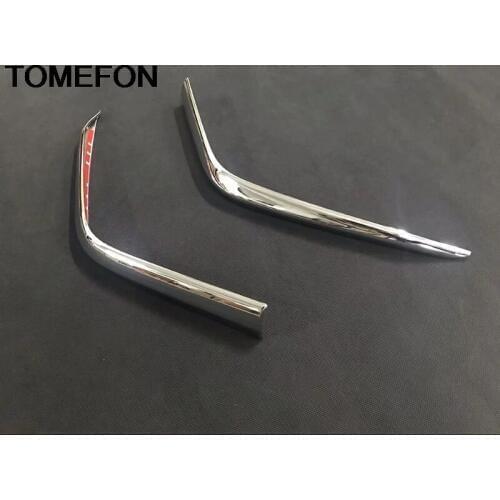 TOMEFON Exterior For Toyota Alphard AH30 2019 Sport Edition Front Head Bumper Corner Angle Bead Crashproof Trim Stainless Steel