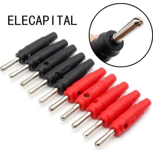 10pcs 4mm Banana Plug High Current Insulated Shrouded Stackable Connector Screw connection