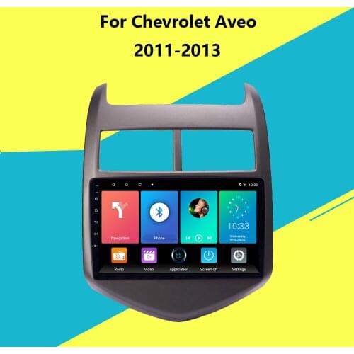 2 Din Car Radio Android 8.1 9 inch Touch screen GPS Navigation Multimedia Player for Chevrolet Aveo 2011 2012 2013
