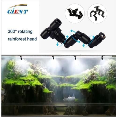 3 Modes Reptiles Fogger Mist Sprinkler Rainforest Tank 360 Adjustable Aquarium Aquatic Pet Cooling System Accessorie