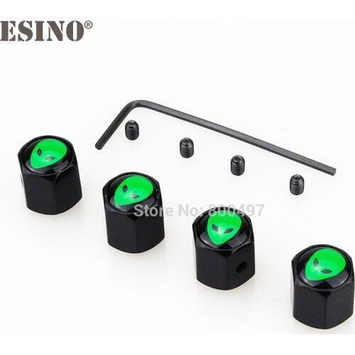 40 x Car Styling Alien Anti-theft Stainless Universal Steel Wheel Tire Valve Stems Caps Car Wheel Tire Stem Air Valve Caps
