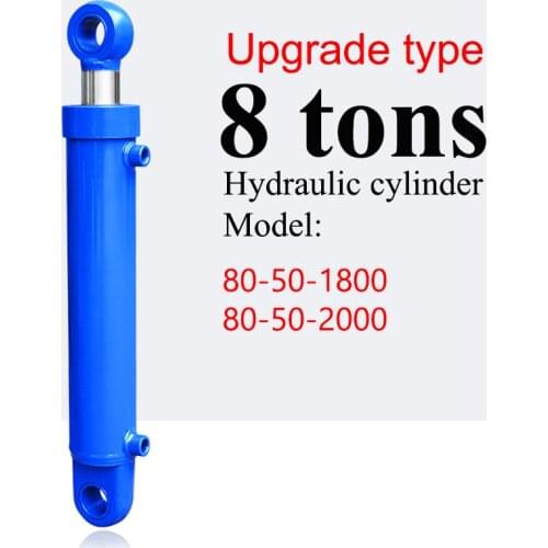 80-50-1800/2000mm Upgraded Type 8 Tonnage Hydraulic Oil Cylinder Small Bidirectional Lifting Platform Accessories Hydraulic Ram