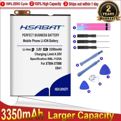 Battery For Motorola Droid 4 P893 PXT894 P894 P89 XT898 HOTON Q LTE SNN5905 XT897 3350mAh EB41