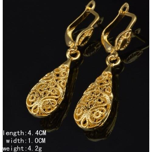 Openwork Pattern Drop Earrings For Women Earring Earings Rose Gold Silver color Jewelry Earing Brincos Oorbellen Gift F242