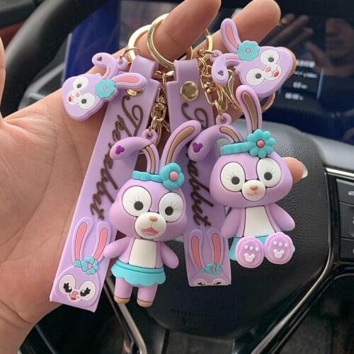Fashion Cartoon Fish Head Penguin Keychain Cute Couple Star Dai Rabbit Pendant Pendant Personalized Car Key Chain Gift