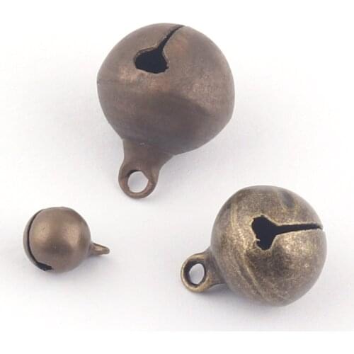 Bronze jingle Bells Christmas Bells Jewelry Design Tree Decoration Pet Collar Bell Charms Holiday Bells Bell Decoration Ornament
