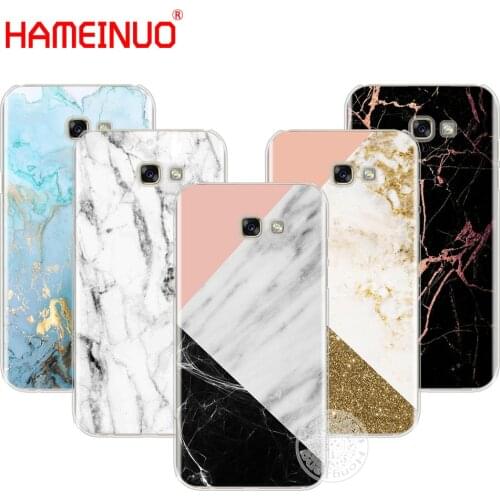 Gold marble collage cell phone case cover for Samsung Galaxy A3 A310 A5 A510 A7 A710 A8 A810 A9 2016 2017 2018