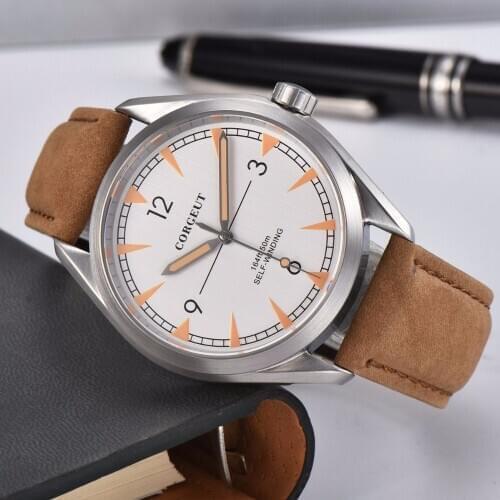 Corgeut Automatic Mechanical Watch Luxury Fashion Casual Brand Leather Man waterproof sport male Watches relogio masculino 3021A