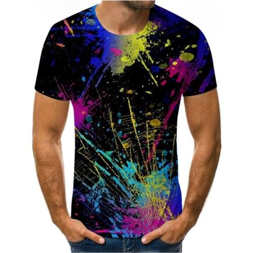 Summer new mens and womens T-shirts short-sleeved digital printing 3dt shirts Harajuku casual 3d printing patterns