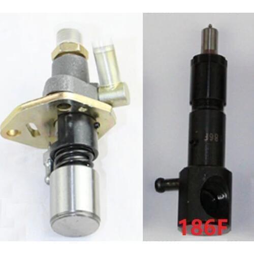 Free shipping 186F injection pump and nozzle together injector pump and nozzle sell suit for kipor kama diesel engine