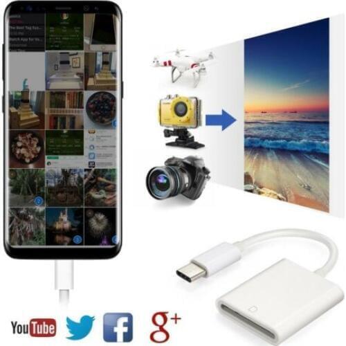 Camera Memory Card Reader USB 3.1 Type-C USB-C to SD SDXC Card Reader Adapter Cable for Macbook Samsung 20A05