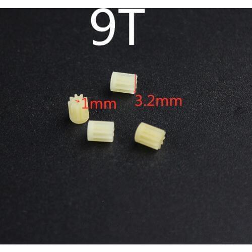 New Arrival 4pcs 3.2mm 1mm 9T 9Teeth Small Gears For 720 816 8520 Coreless Motor Engine R/C X5 X5C Drone Quadcopter Spare Parts