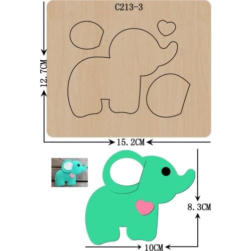 New Elephant Wooden die Scrapbooking C-213-3 Cutting Dies