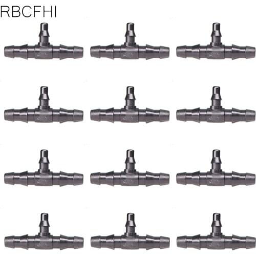 RBCFHl Garden Irriation 4/7mm to 3/5mm Reduced Tee Connects 1/4'' 1/8'' Reducing Coupling Adapter for Micro Hose