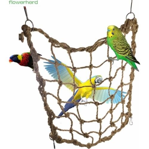 Parrot Climbing Net Small Pet Hamster Squirrel Weaving Swing Hammock Hanging Toy Climbing Ladder Net Toys for Parrots