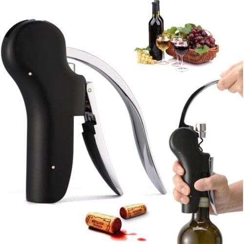 Vertical Lever Wine Opener Goose Head Shape Wine Bottle Corkscrew Zinc Alloy Handle Pressure Red Wine Opener Kitchen Bar Tools