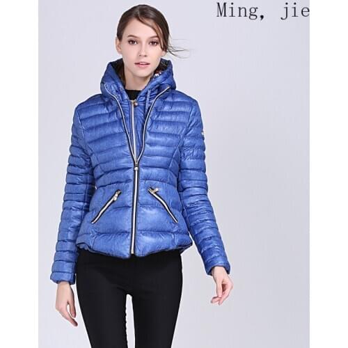 2020 Cotton Jacket Womens New Coat Coat Waist Double Zipper Hood Autumn and Winter Luxury Bubble Big Size Plus