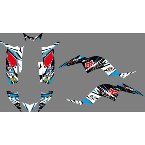 0935 Motorcycle Team Graphic & Backgrounds Decal Sticker Kits for Yamaha Paptor 2009 2010 2011 2012 2013 2014 2015