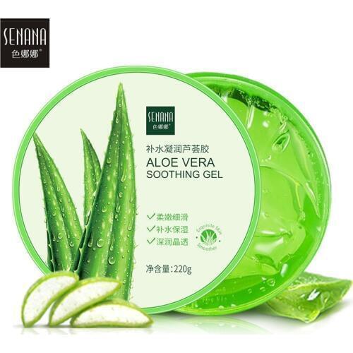 1pcs Aloe Vera Gel Smooth Moisturizing Whitening Day Cream Anti Wrinkle Anti Aging Face Cream Skin Care 220g
