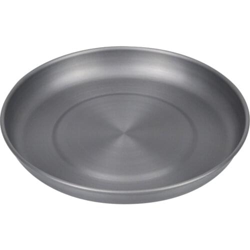 1pc Aluminium Alloy Food Plate Ultralight Dinner Fruit Plate Practical Plate Food Serving Dish for Camping Hiking Picnic BBQ