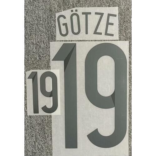 2014 #19 Gotze Nameset Printing iron On Transfer Badge