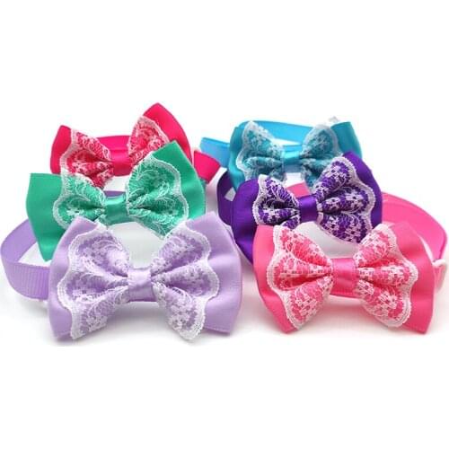 30/50 Pcs Dogs Pet Accessories Bow Ties Small Bowknot Cats Dog Pet Grooming Bowties Adjustable Dog Collar Pet Supplies Dog Bows